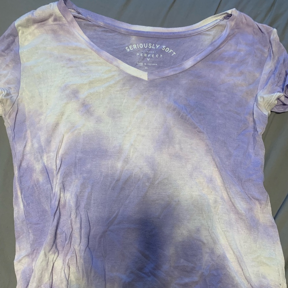 aeropostale purple tie-dye flowy top!! size xs